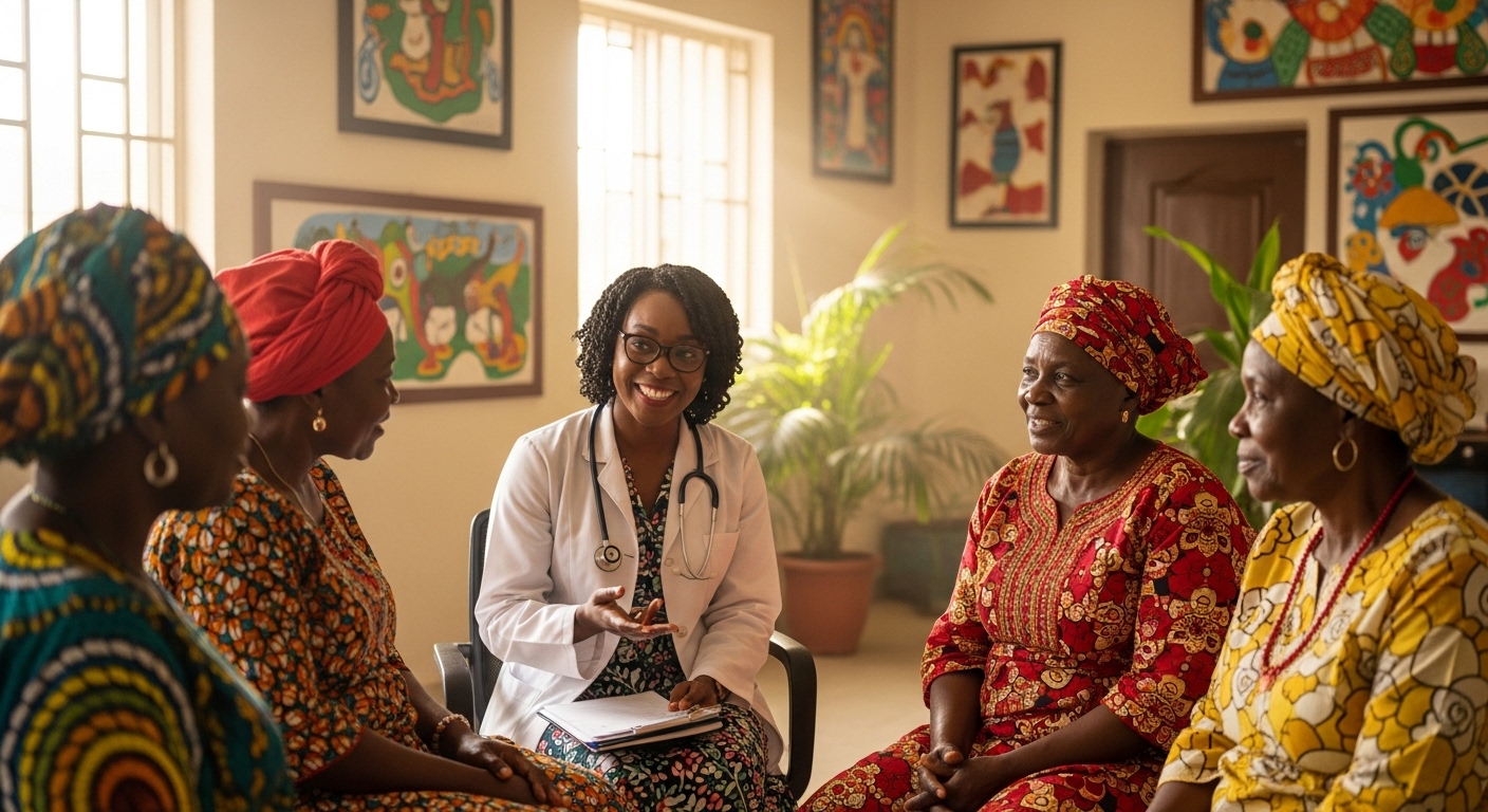 Nurse and patients